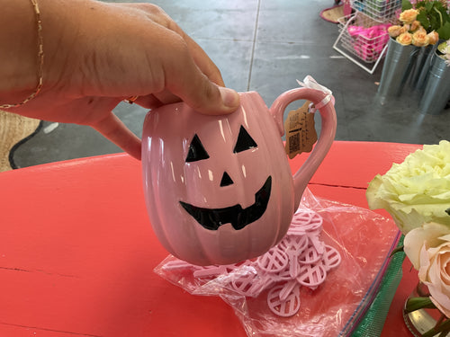 Pink Jack O' Lantern Mug