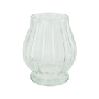 Clear Fluted Glass Vase