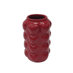 Red Bubble Heart Vase