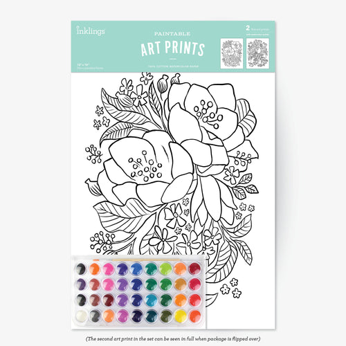 Paintable Botanical Art Print - Set of 2