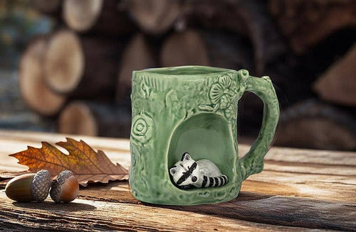 Tree Look Mug with Raccoon