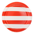 Red Stripe Paper Plates - 8 ct.