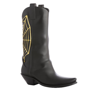 Halloween Spiderweb Cowboy Boot Vase