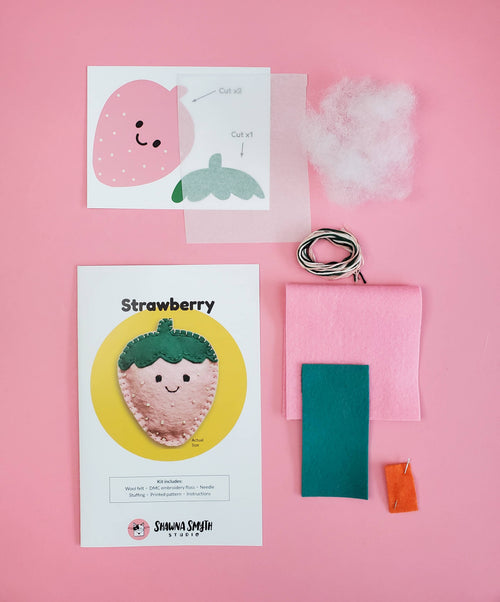 Strawberry DIY Felt Kit