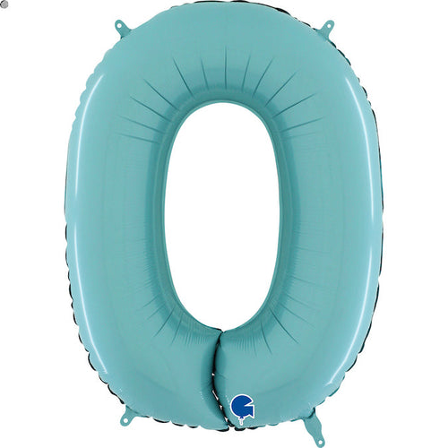 Foil Number Balloons - Turquoise