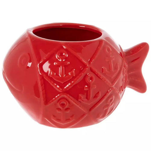 Red Fish Planter Vase