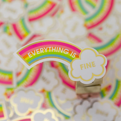 Everything is Fine Rainbow Sticker