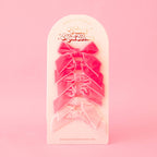 Holiday Velvet Mini Bows - Pink