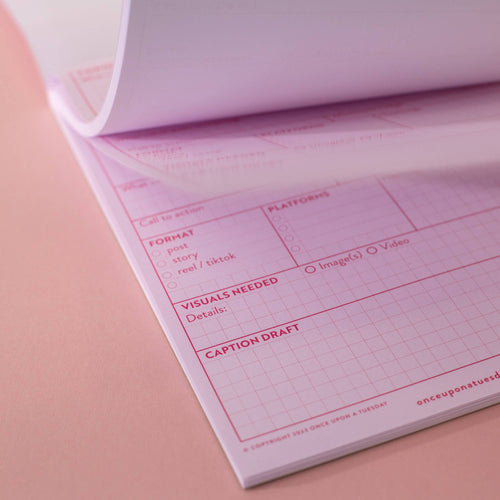 Social Media Content Planning Pad - A5 Size
