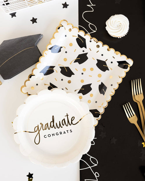 Graduation Cap Shaped Dinner Napkins