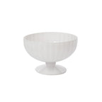 White Fluted Compote