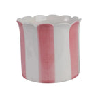 Pink Striped Scallop Planter