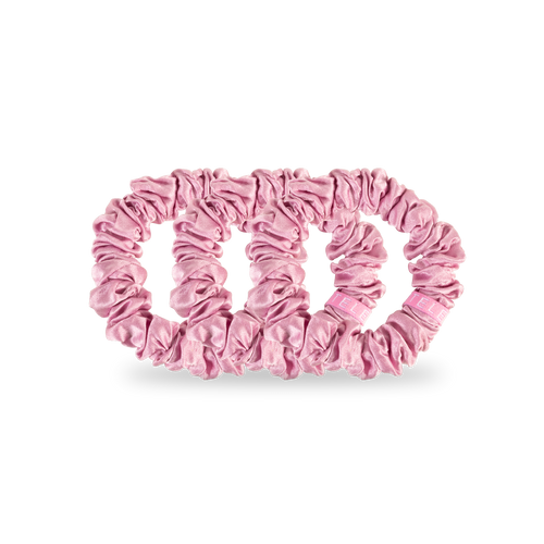 TELETIES Silk Hair Scrunchies - I Pink I Love You