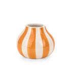 Orange Stripe Ceramic Budvase