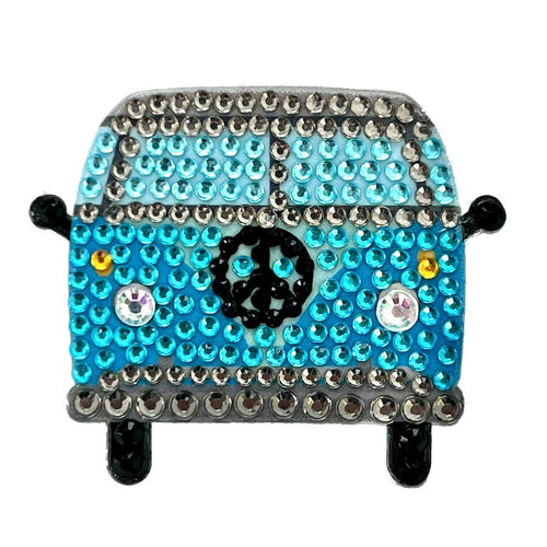 StickerBeans Blue Bus 2" Sticker
