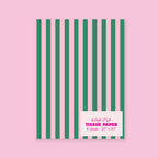 Green/Pink Stripe Tissue Paper