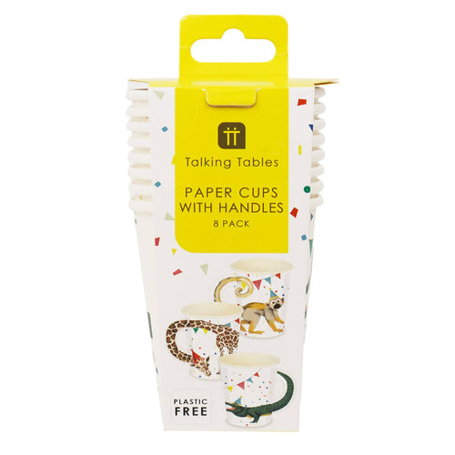 Safari Animal Paper Cups - 8 Pack