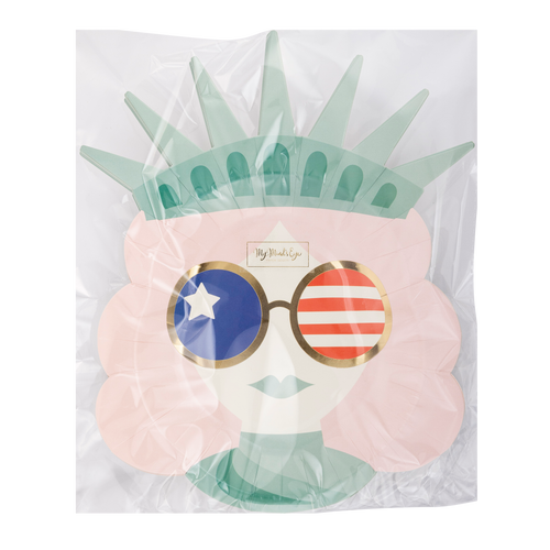 Lady Liberty Shaped Plates - 8 ct.