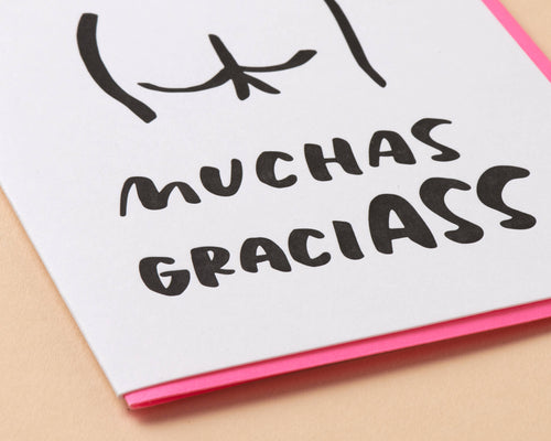Muchas Graci-Ass Letterpress Card