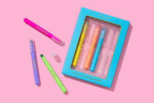 Motivational Wax Highlighters - 6 Piece Set