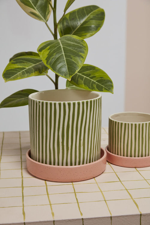 Melancia Pot with Saucer