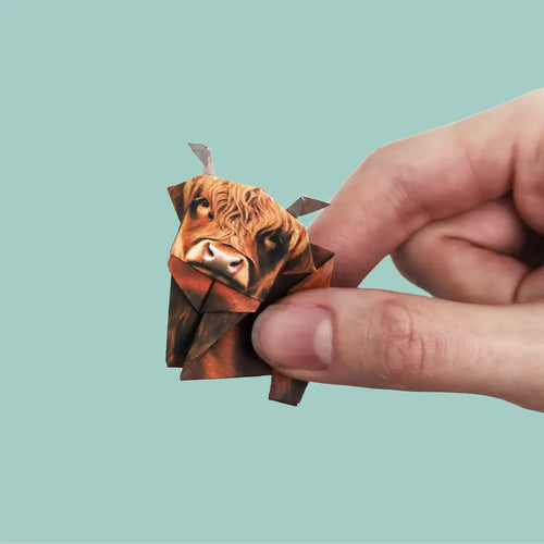 Paper Highland Cows DIY Origami Kit