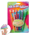 Ink-a-Do Tattoo Pens, Set of 6 Gel Pens