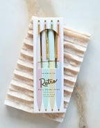 Retro Pen Set of Four - Pastel Rainbow