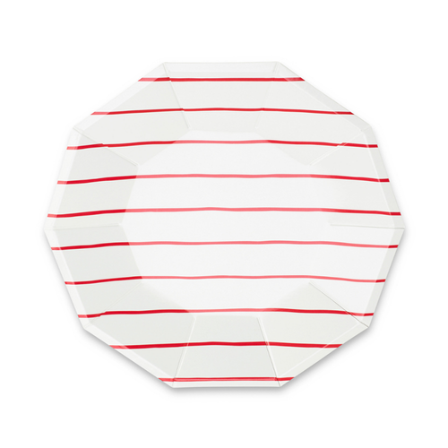 Frenchie Striped Small Plates - 8 Ct.