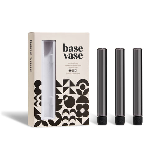 Black Base Vase 3-Pack