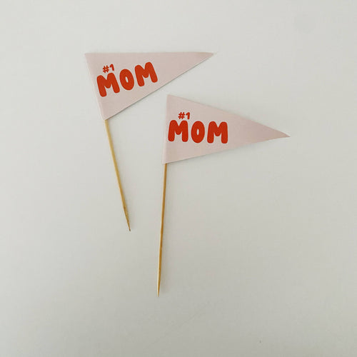 #1 MOM Paper Pennant Flag