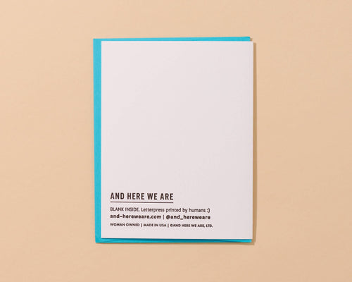 Sending Hugs Letterpress Card