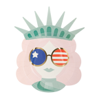 Lady Liberty Shaped Plates - 8 ct.
