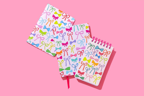 Notebook Set - Colorful Bows + Colorful Gingham