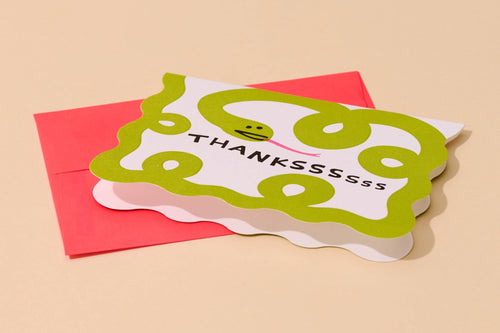 Snake Scalloped Thanks Notecard Set