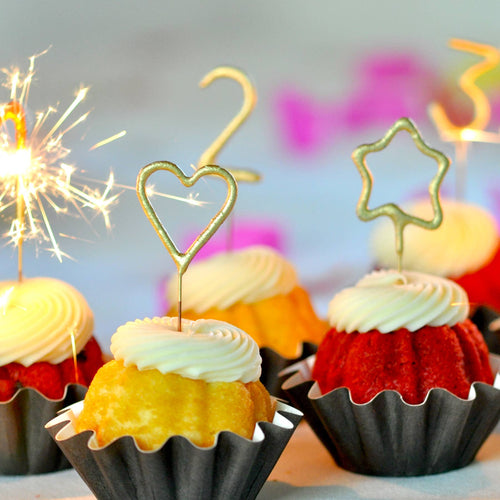 4" Mini Gold Number Sparkler - Number 6