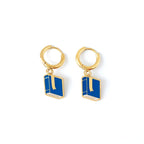 Book Huggie Hoop Earrings