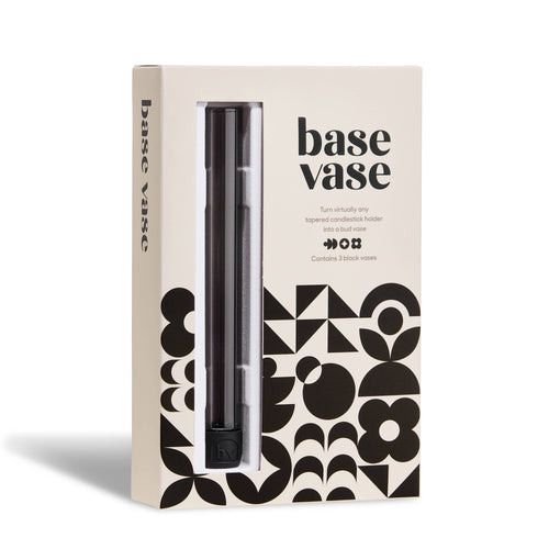 Black Base Vase 3-Pack