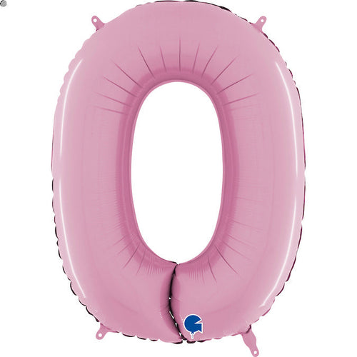 Foil Number Balloons - Pastel Pink