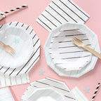 Frenchie Striped Small Plates - 8 Ct.