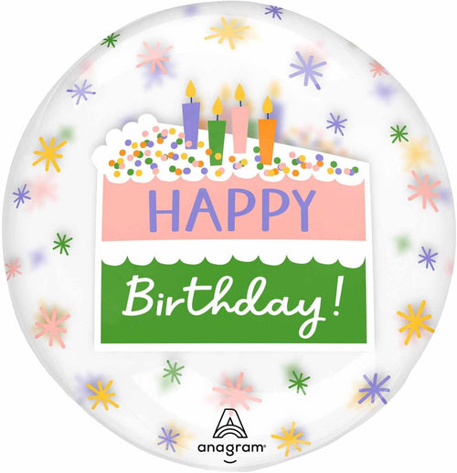 Foil Transparent Happy Birthday Balloon