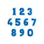 Foil Number Balloons - Blue