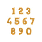 Foil Number Balloons - Gold
