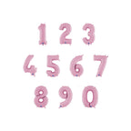 Foil Number Balloons - Pastel Pink