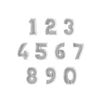 Foil Number Balloons - Silver