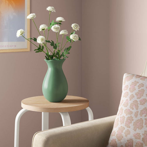 Green Scalloped Vase
