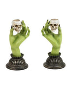 Witch Hand Candle Holder Set - Skulls