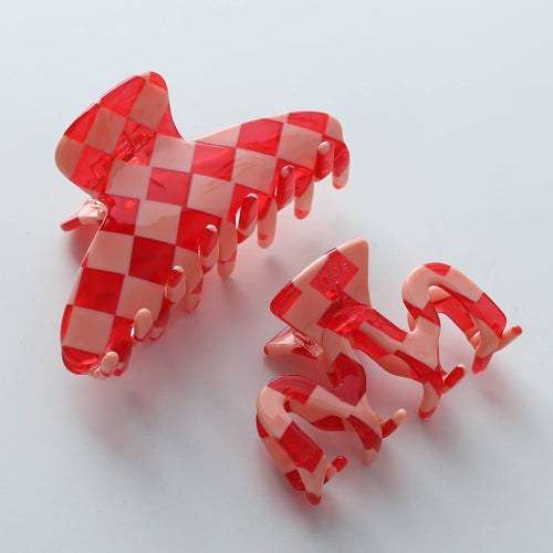 Checkmate Medium Assorted Claw Clips - Red
