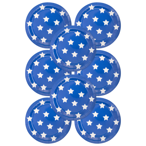 Blue Stars Paper Plates - 8 ct.