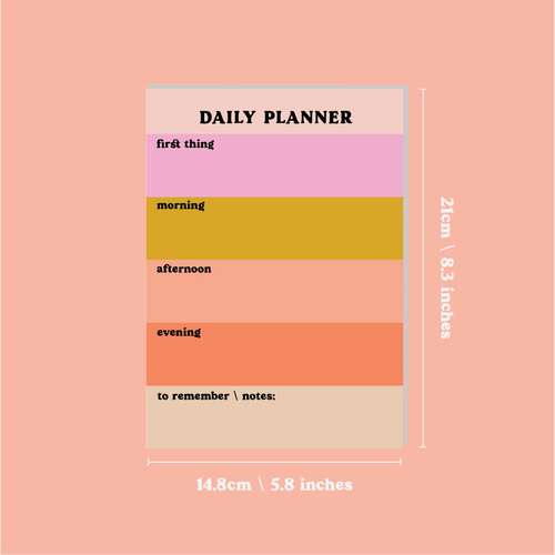 Daily Planner Notepad - Pastel Sunset